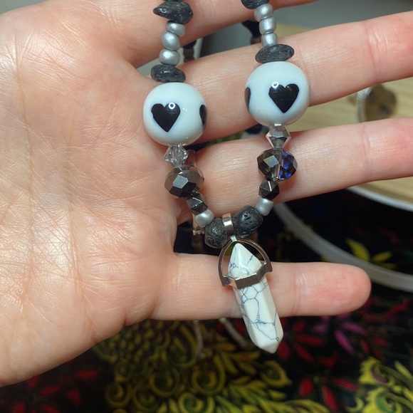 Handmade genuine gemstone and fashion beaded necklace - Picture 4 of 4